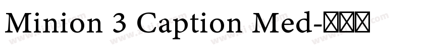 Minion 3 Caption Med字体转换 Minion 3 Caption Med字体转换